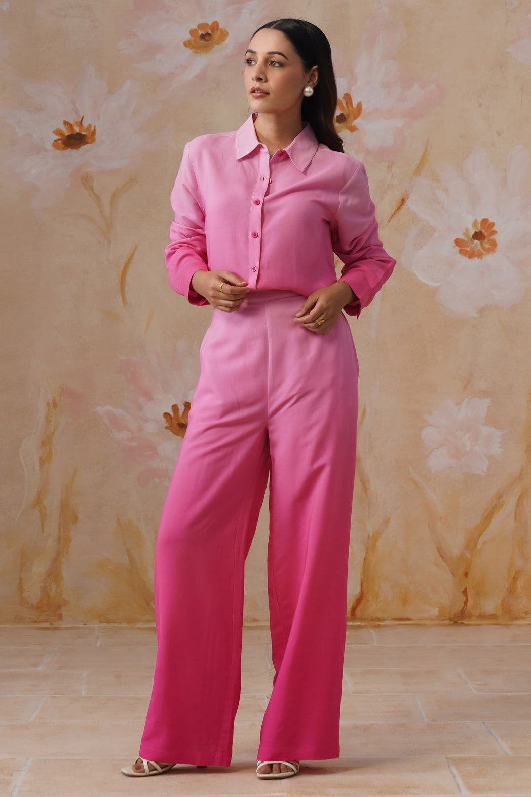 Pink Ombre Digital Printed Co-Ord Set Korah Stitch