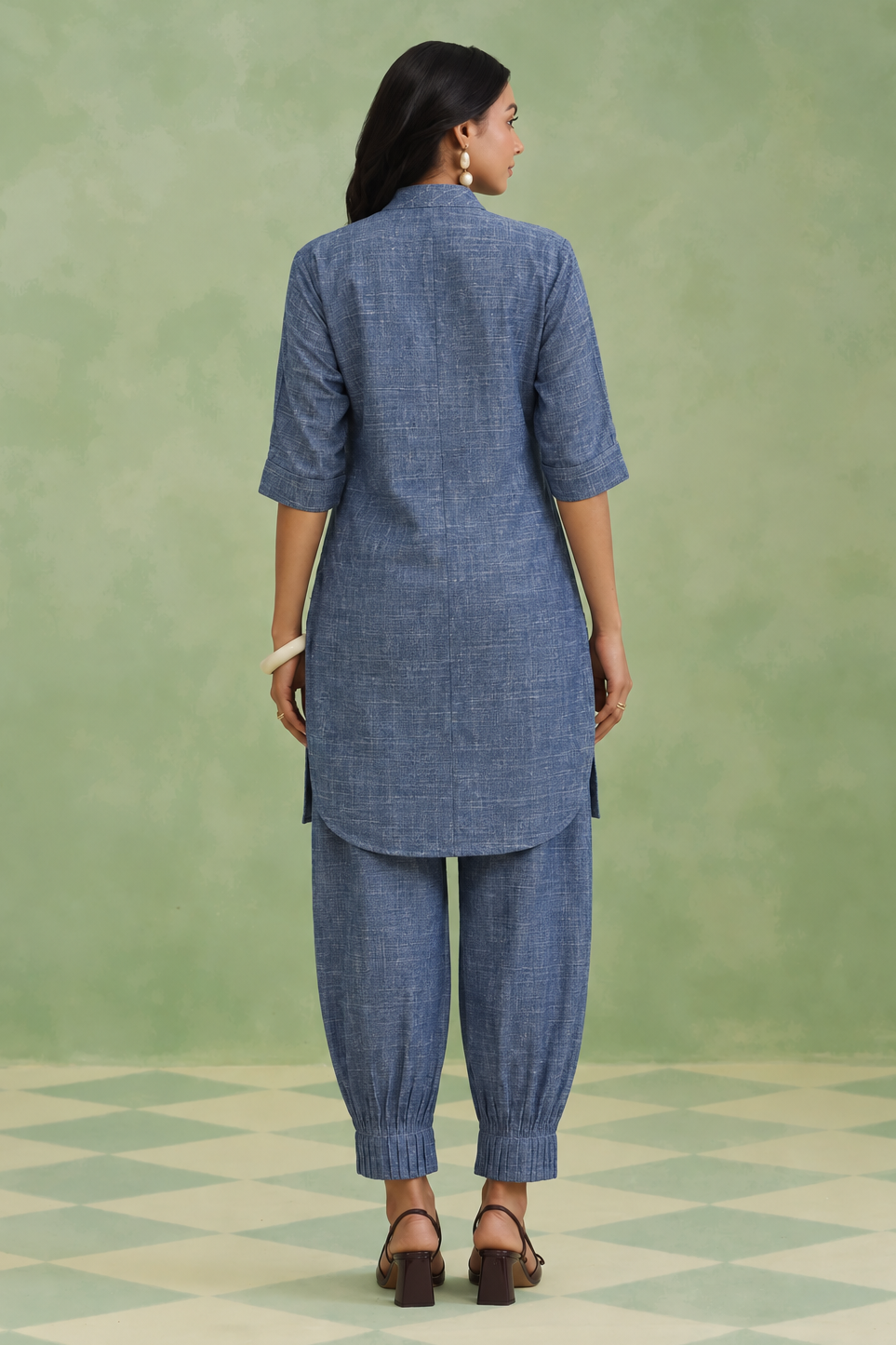 Indigo Denim Slub Co-ord Set