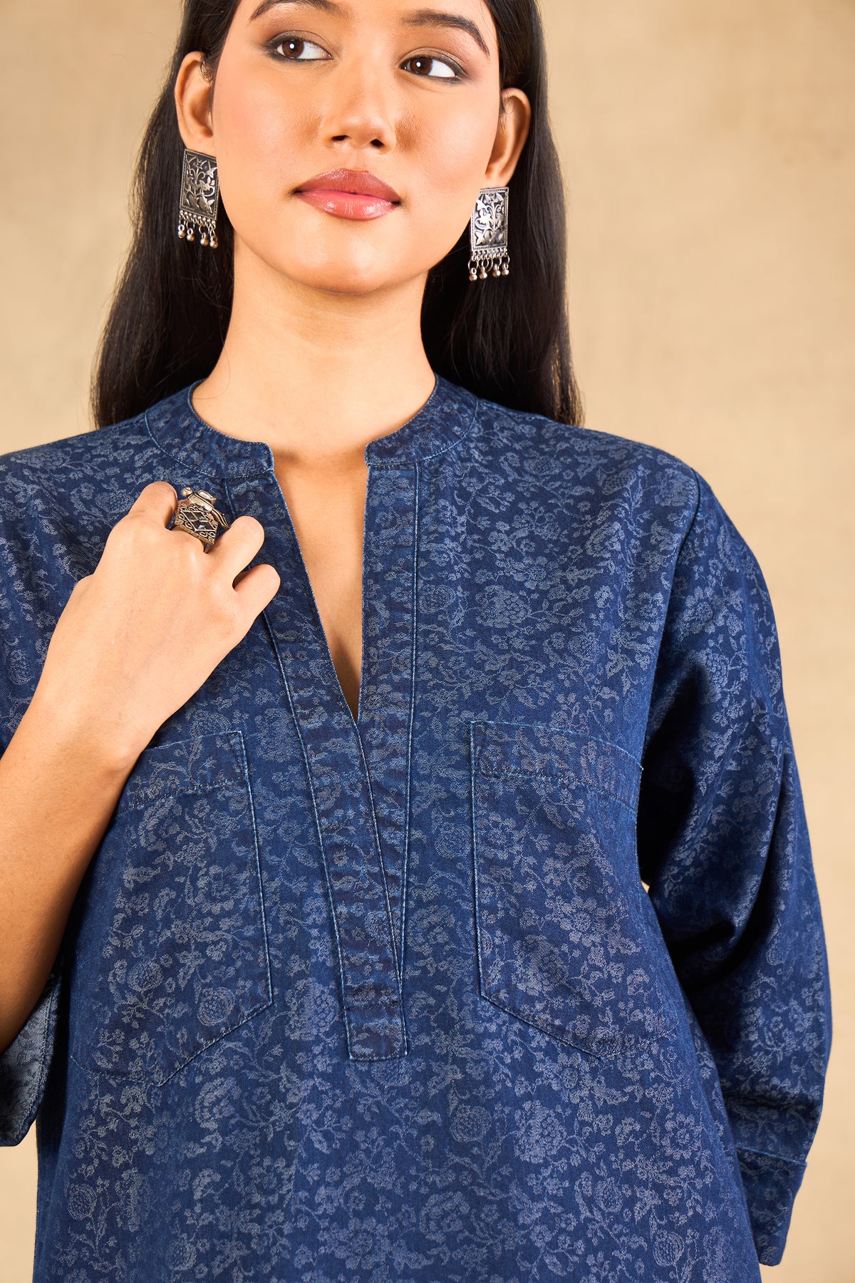 Indigo Flora Jacquard Co-ord Set