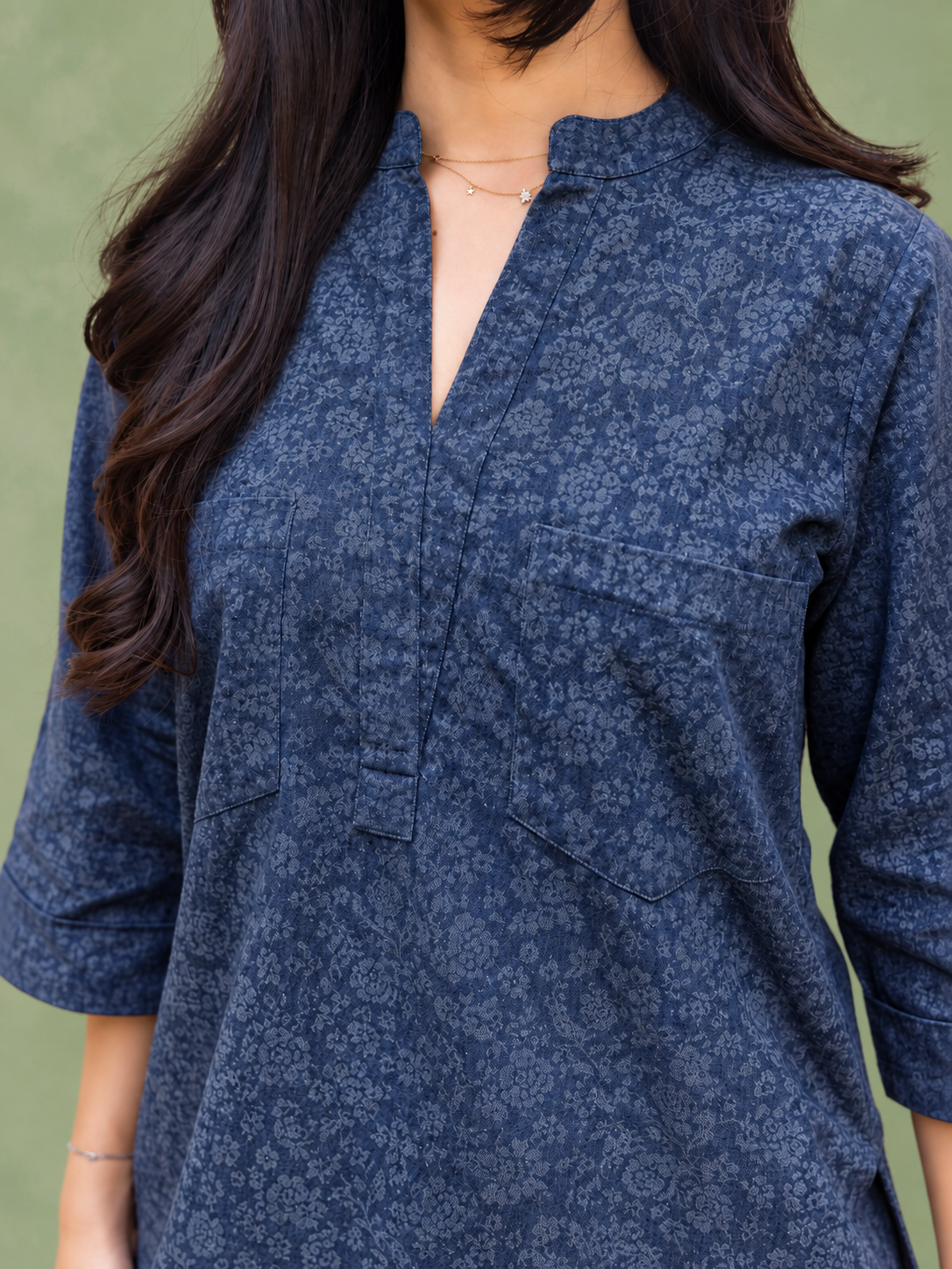 Indigo Flora Jacquard Co-ord Set