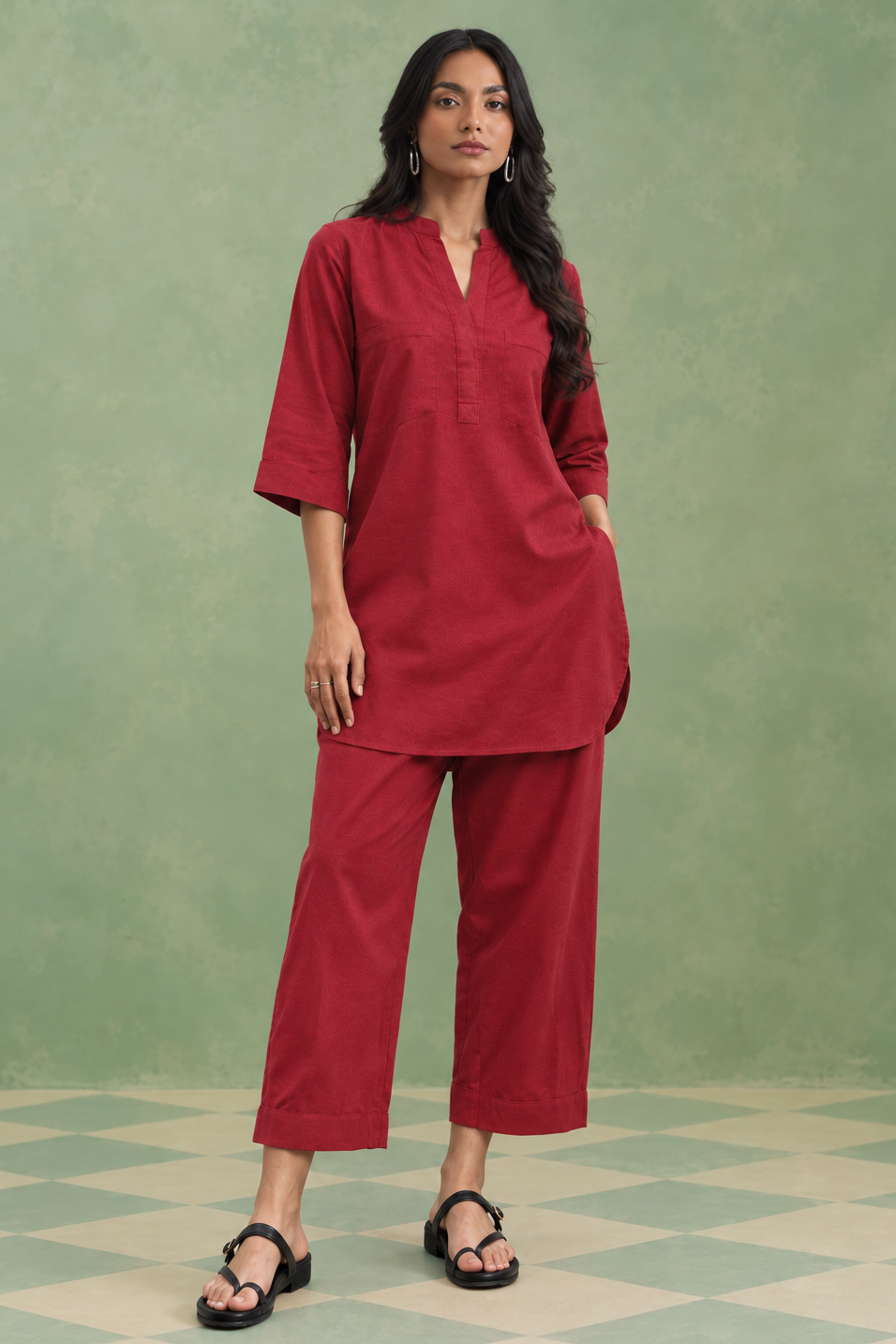 Ruby Muse Cotton Linen Co-ord Set