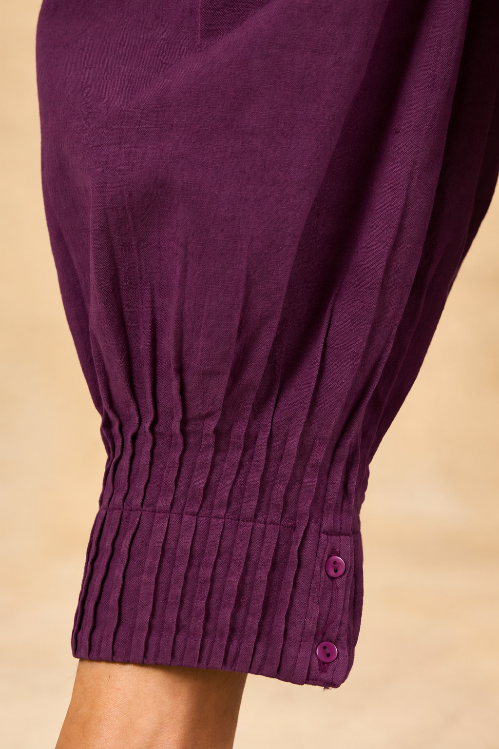 Plum Cotton Linen Co-ord Set