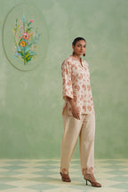 Dusty Ivory Paisley Embroidered Co-ord Set