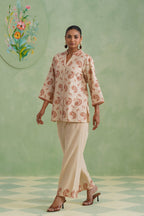 Dusty Ivory Paisley Embroidered Co-ord Set
