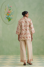 Dusty Ivory Paisley Embroidered Co-ord Set