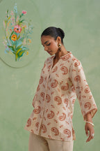 Dusty Ivory Paisley Embroidered Co-ord Set
