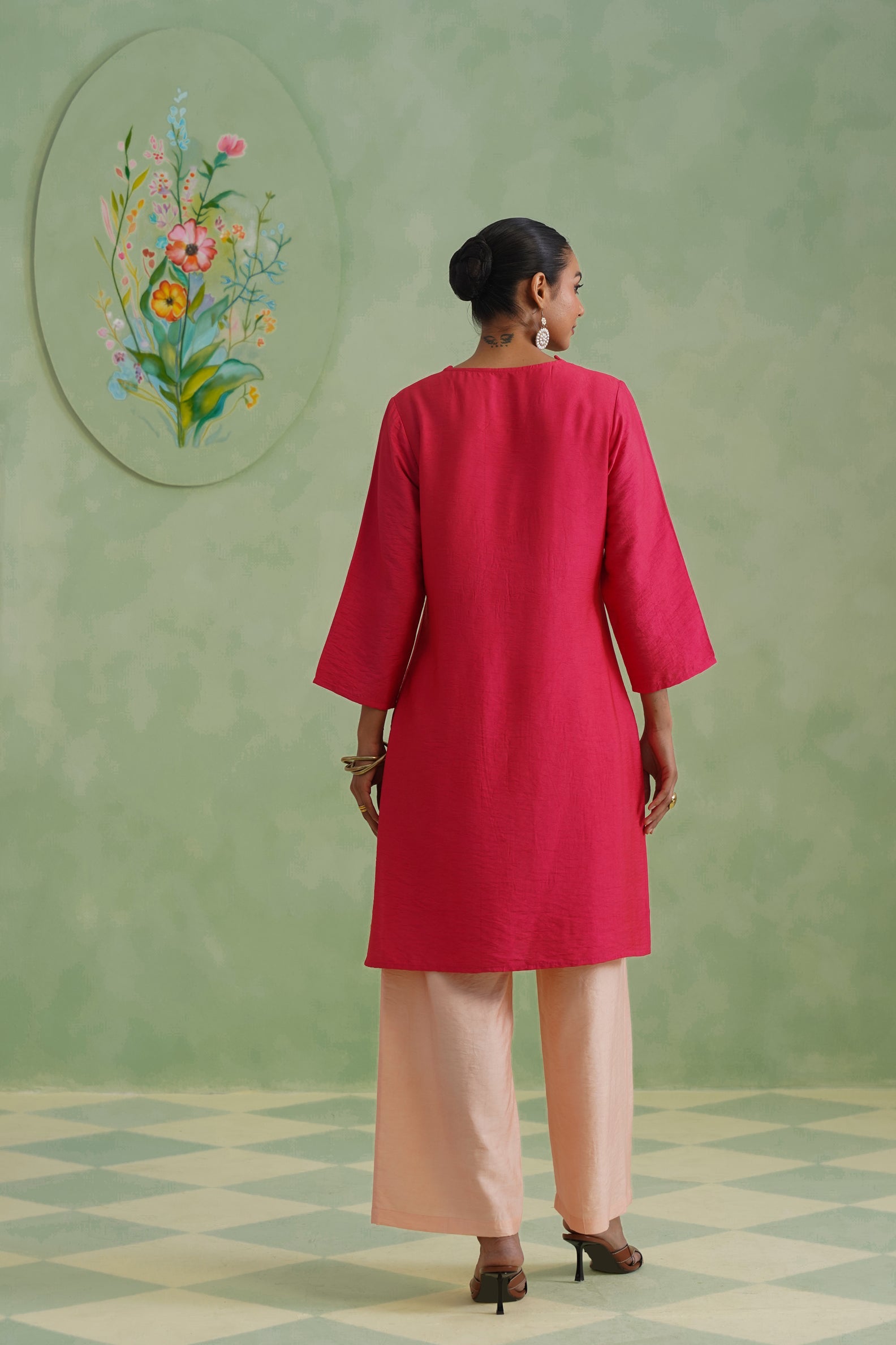 Rani Bloom Embroidered Kurta Set