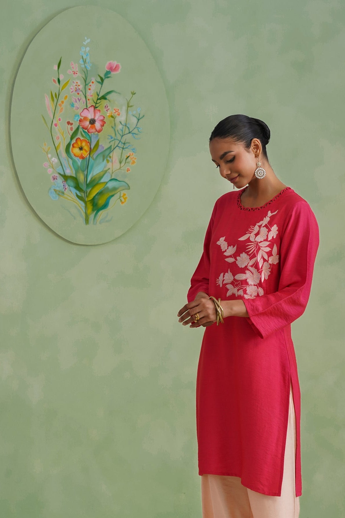 Rani Bloom Embroidered Kurta Set