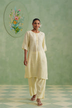 Golden Hour Floral Lurex Jacquard Kurta Set