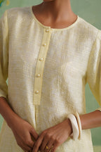 Golden Hour Floral Lurex Jacquard Kurta Set