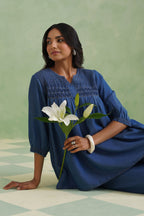 Blue Pinktucks Denim Co-ord Set Korah Stitch