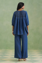 Blue Pinktucks Denim Co-ord Set Korah Stitch