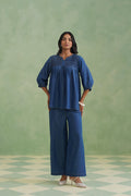 Blue Pinktucks Denim Co-ord Set Korah Stitch