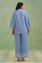 Chambray Embroidered Co-ord Set Korah Stitch
