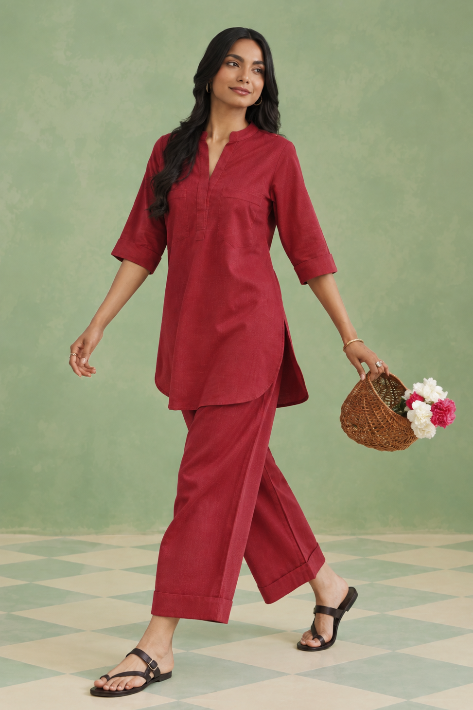 Ruby Muse Cotton Linen Co-ord Set