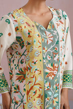 Heritage-Inspired Digital Placement Printed Kurta Set Korah Stitch