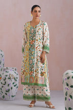 Heritage-Inspired Digital Placement Printed Kurta Set Korah Stitch
