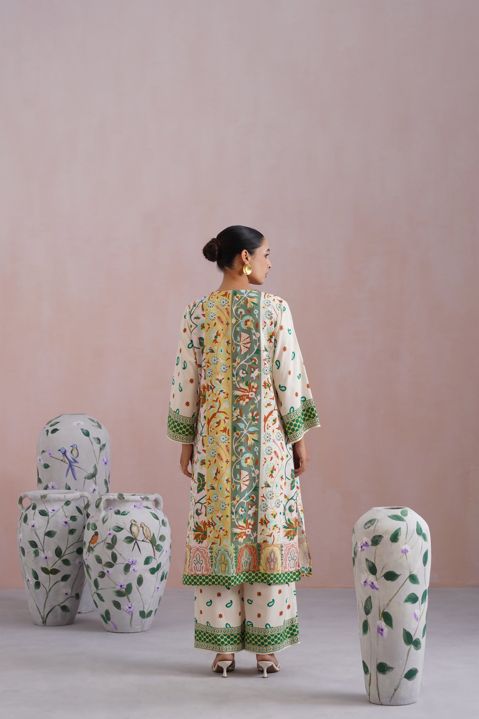 Heritage-Inspired Digital Placement Printed Kurta Set Korah Stitch