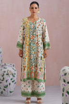 Heritage-Inspired Digital Placement Printed Kurta Set Korah Stitch