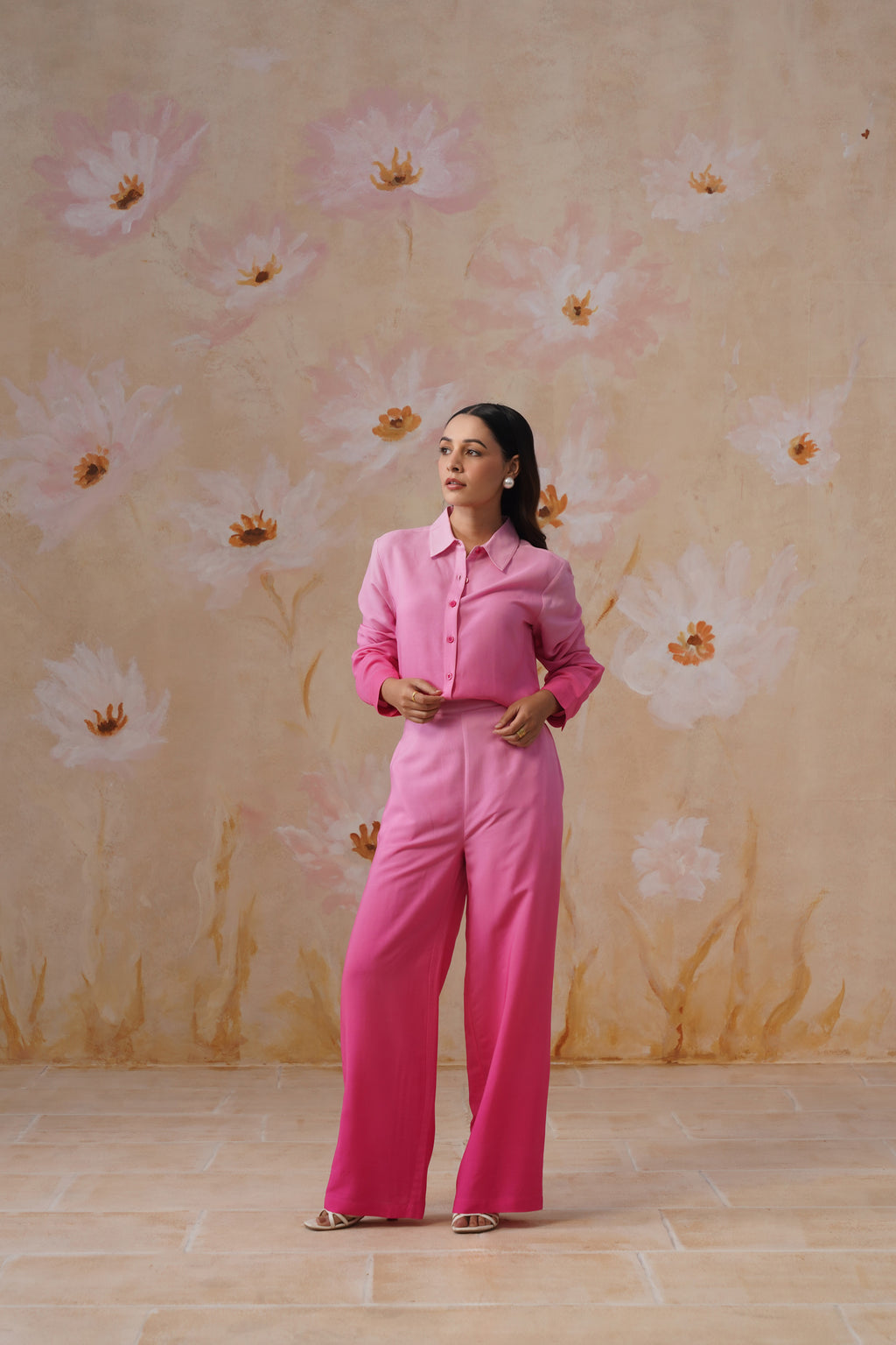 Pink Ombre Digital Printed Co-ord Set