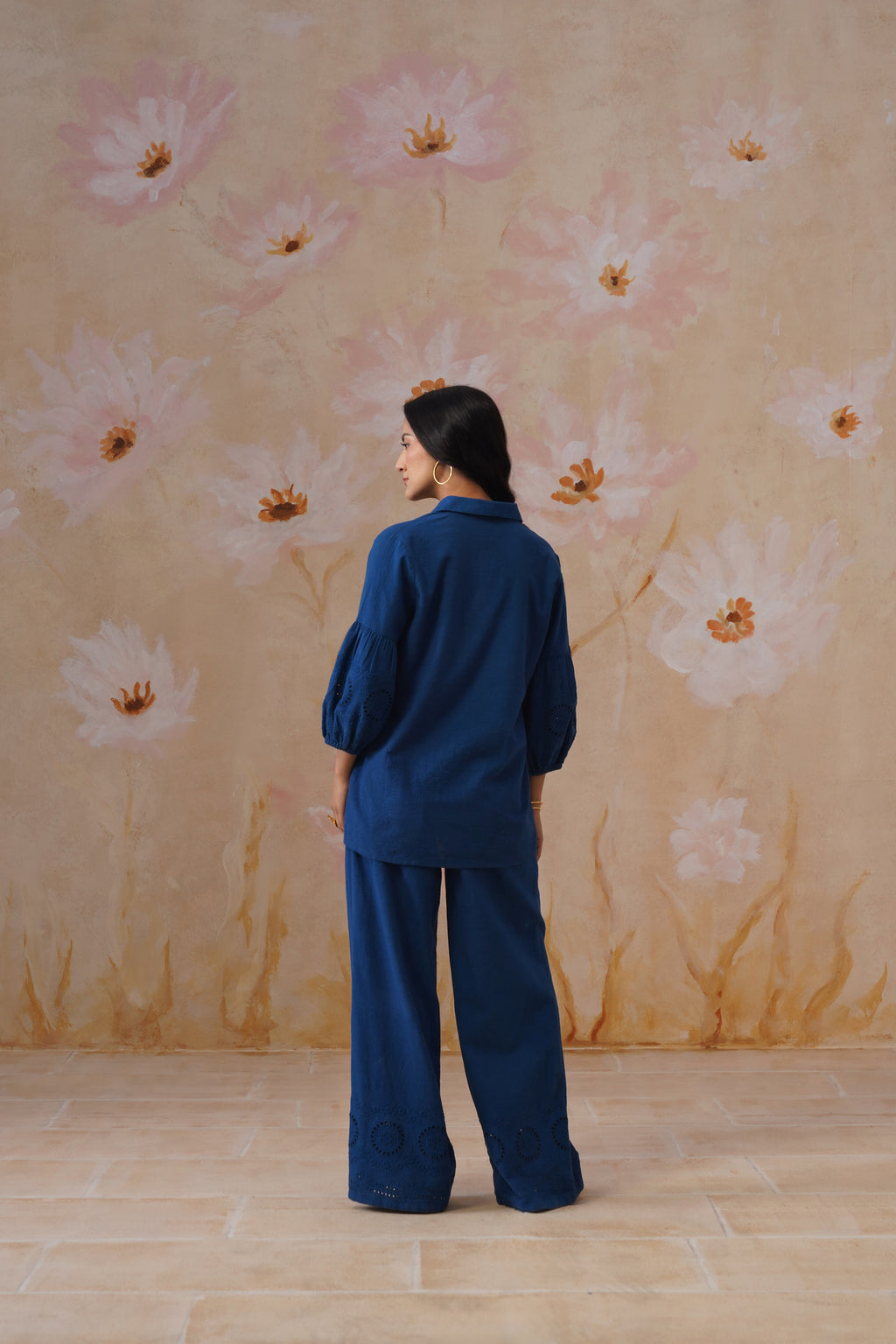 Midnight Blue Broderie Co-Ord Set