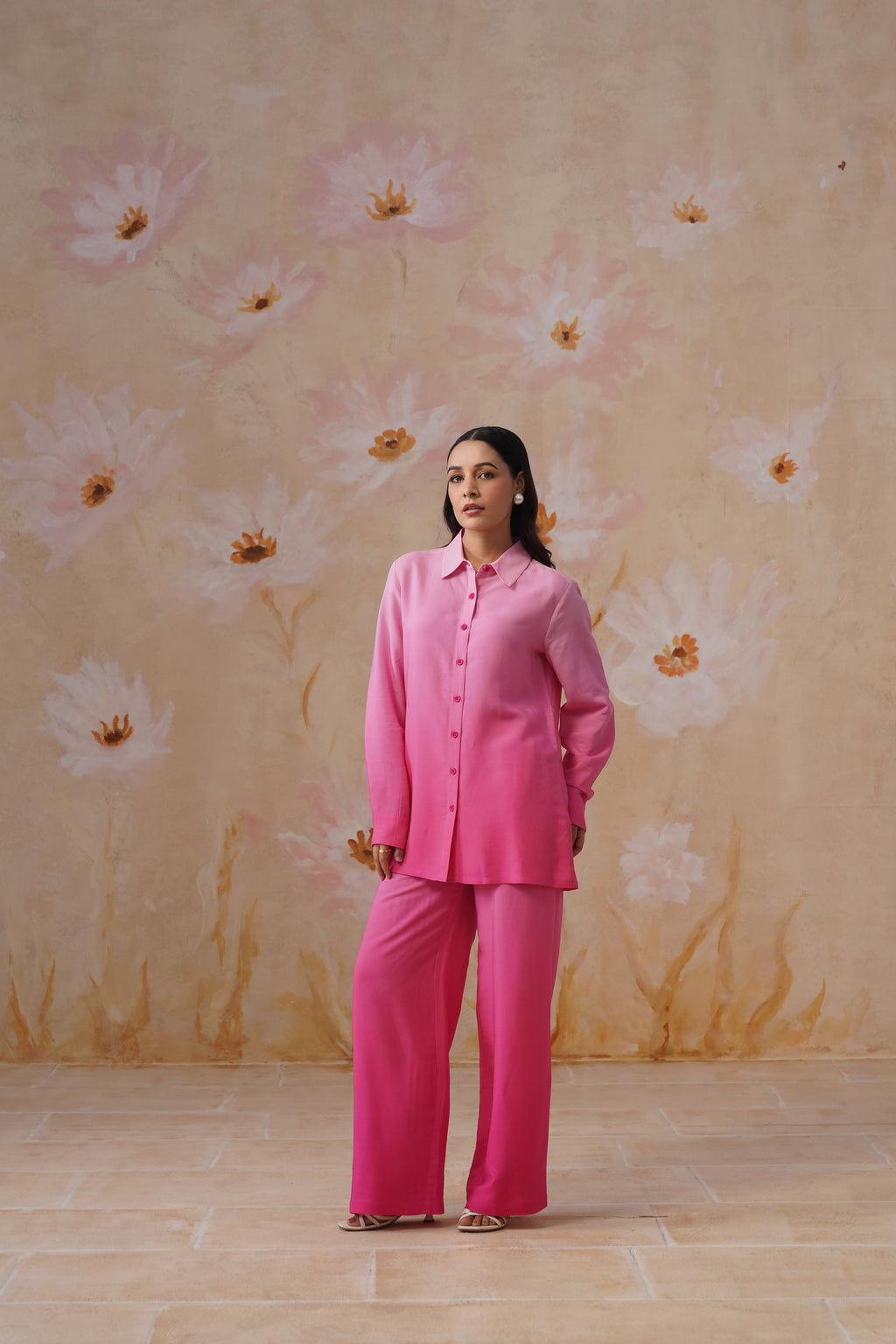 Pink Ombre Digital Printed Co-ord Set