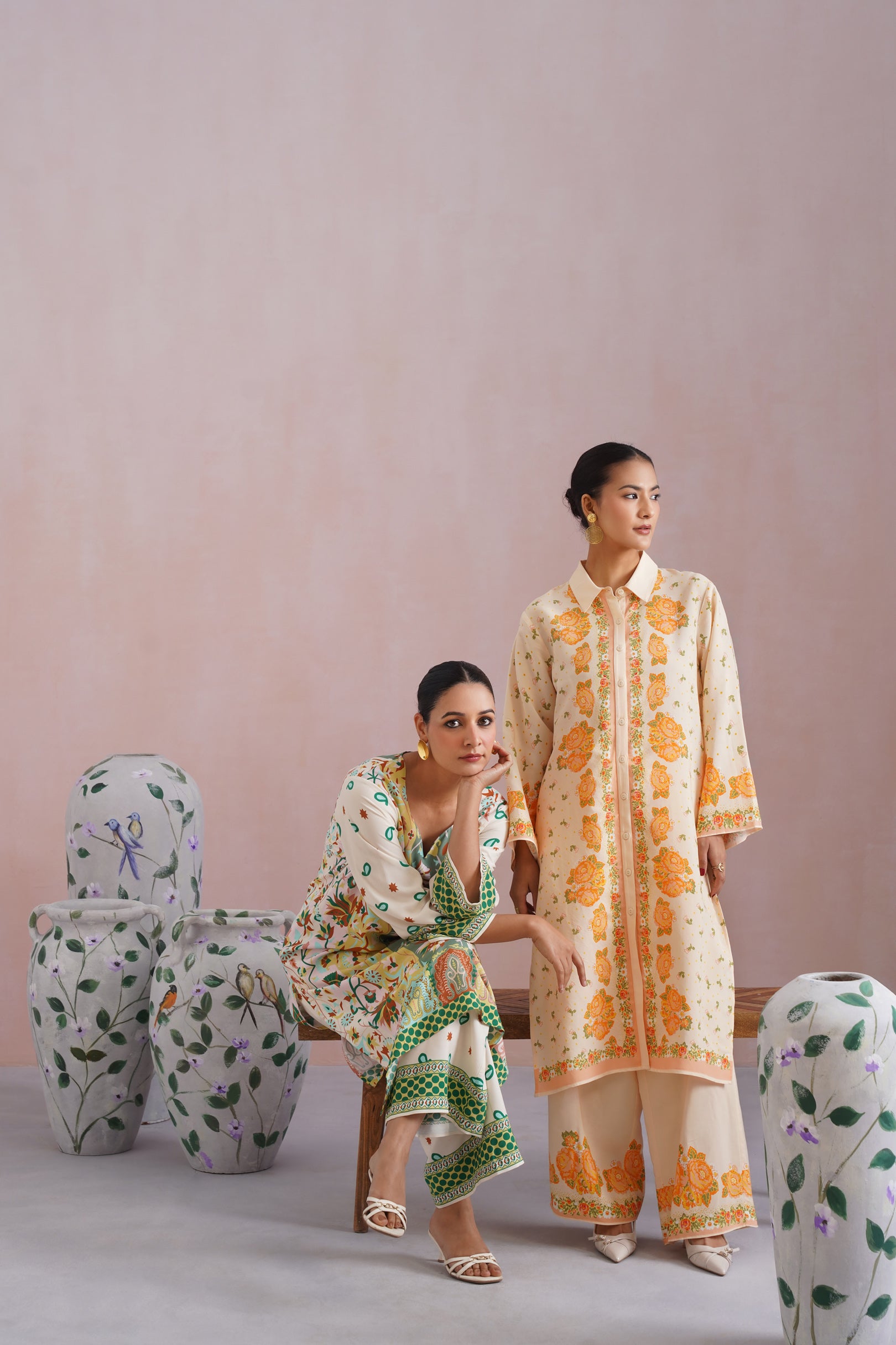 Heritage-Inspired Digital Printed Kurta Set