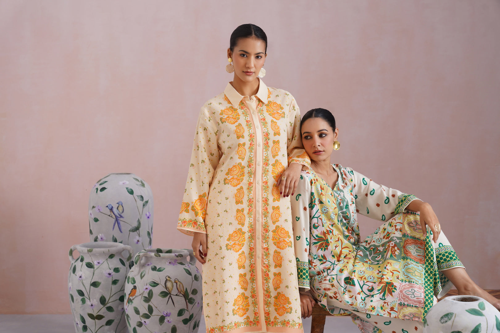 Heritage-Inspired Digital Printed Kurta Set