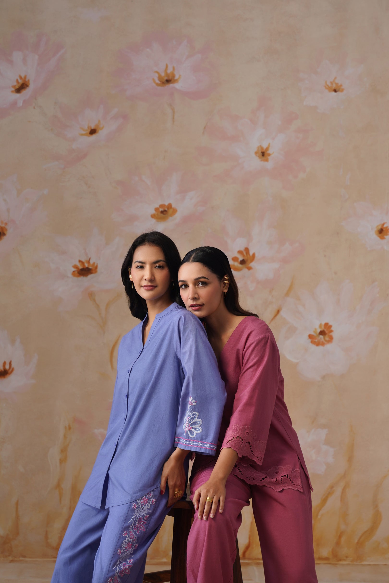 Lavender Embroidered Co-Ord Set