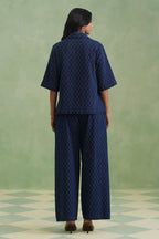 Indigo Denim Textured Co-ord Set Korah Stitch