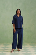 Indigo Denim Textured Co-ord Set Korah Stitch