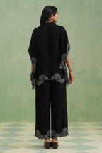 Noir Bloom Kaftaan Co-ord Set Korah Stitch