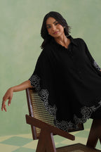 Noir Bloom Kaftaan Co-ord Set Korah Stitch