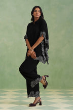 Noir Bloom Kaftaan Co-ord Set Korah Stitch
