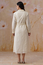 Pastel Yellow Broderie Midi Dress Korah Stitch
