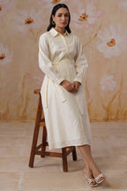 Pastel Yellow Broderie Midi Dress Korah Stitch