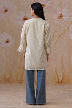 Pastel Yellow Embroidered Tunic Korah Stitch