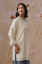 Pastel Yellow Embroidered Tunic Korah Stitch