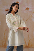 Pastel Yellow Embroidered Tunic Korah Stitch
