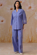 Shefali Singhal in Lavender Embroidered Co-Ord Set Korah Stitch