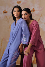 Shefali Singhal in Lavender Embroidered Co-Ord Set Korah Stitch