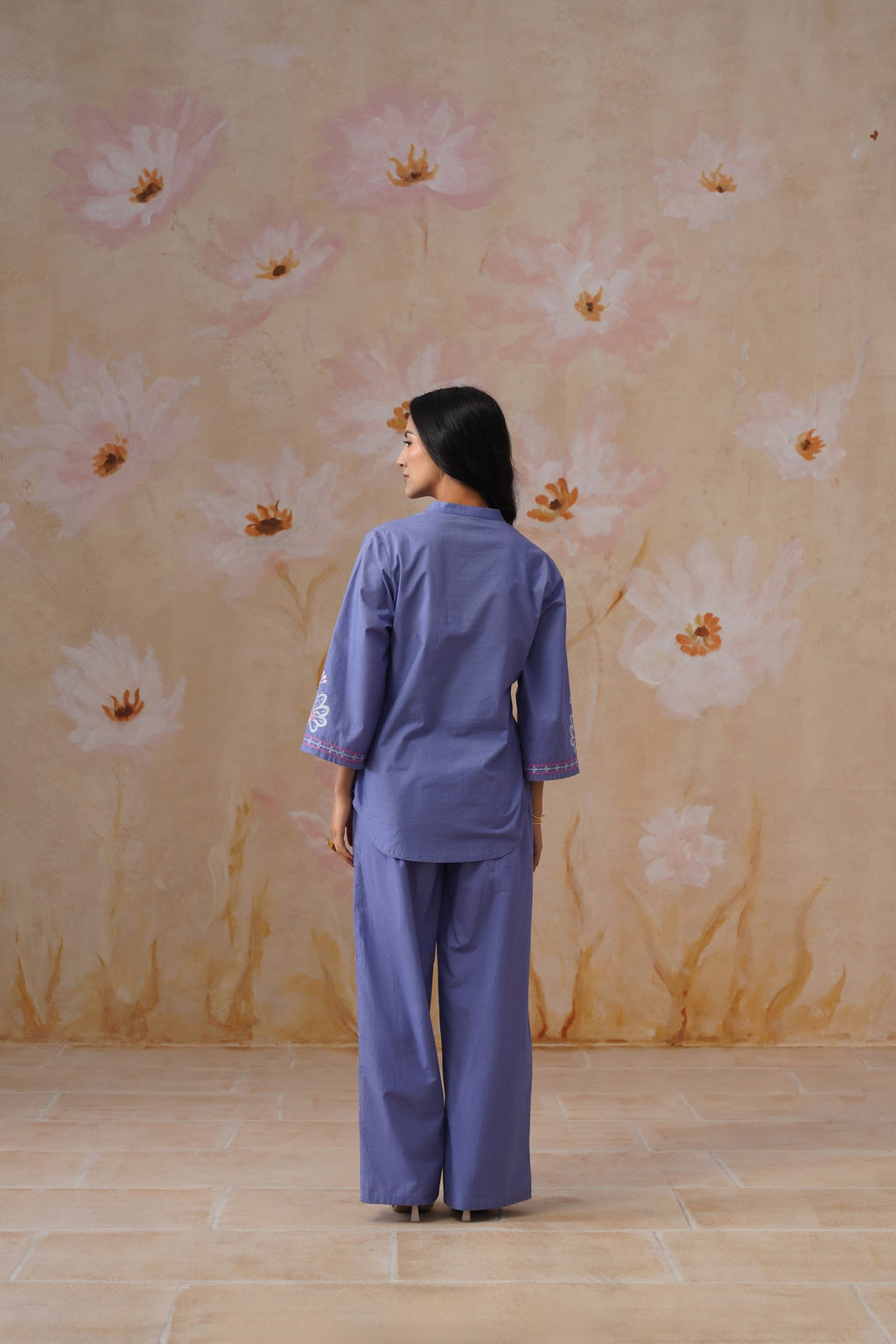 Shefali Singhal in Lavender Embroidered Co-Ord Set Korah Stitch