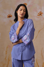 Shefali Singhal in Lavender Embroidered Co-Ord Set Korah Stitch