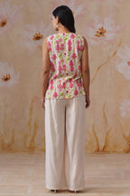 Shefali Singhal in Watery Floral Digital Printed Vest Set Korah Stitch